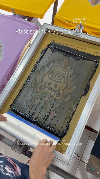 Screen terakhir tinta hitam plastisol T•120 #sablonkaos #screenprinting #usahasablonkaos #tutorial