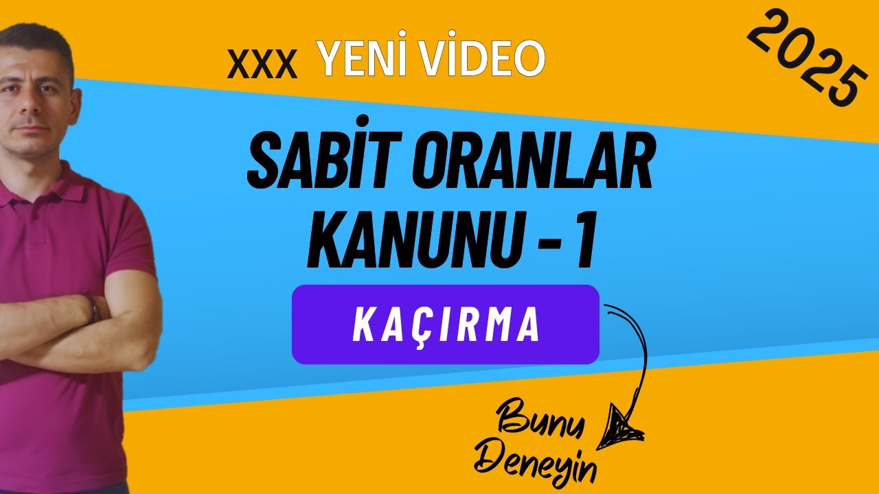 10. Sınıf Kimya | Sabit Oranlar Kanunu | Önemli !  | 2024