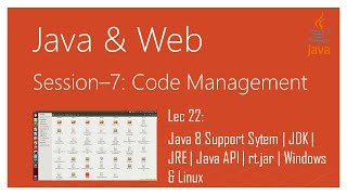 Java 8 Support Sytem | JDK | JRE | Java API | rt.jar | Windows & Linux