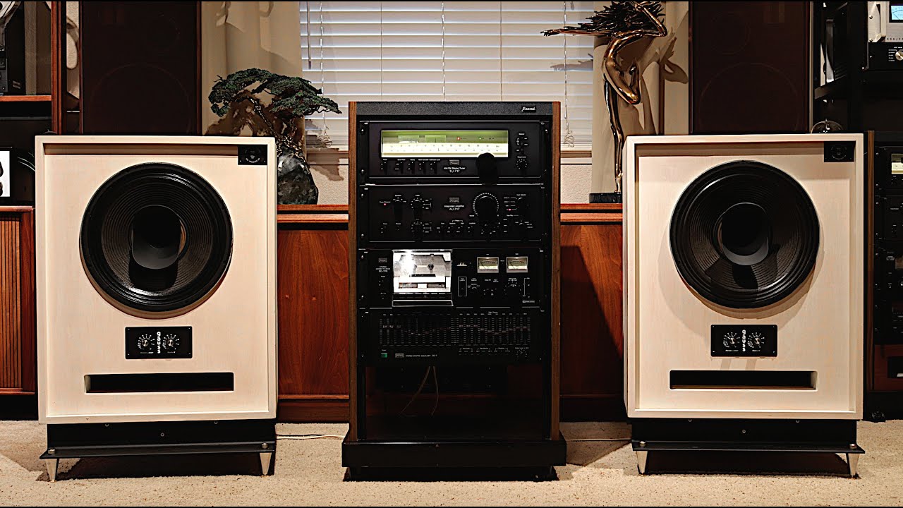 Sansui AU 717 Rack Stereo, Gauss 3588 Speakers, Vintage Hifi Demo
