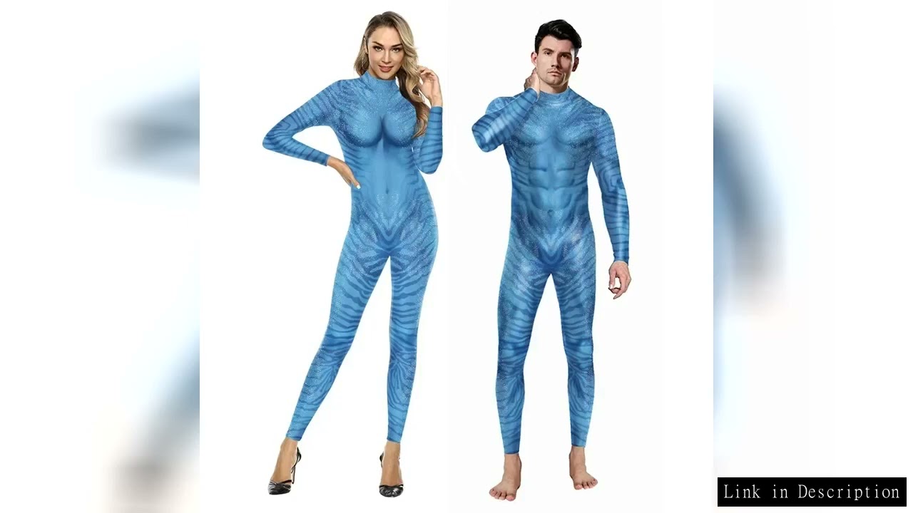 Movie Avatar Cosplay Costume Themed 3D Digital Print Jumpsuit for Men and Women 3D Digital Print Jum