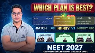PW NEET 2027 Batch: Infinity vs Infinity Pro Plan | Best Plan for Arjuna, Lakshya &amp; Yakeen NEET