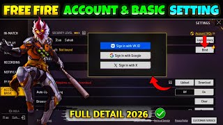 Famous Account & Basic Setting Full Details | Free Fire Account & Basic Setting | OB53 Update | Net Worth