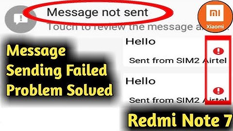 Redmi Note 7, 8 Pro Message Sending Failed Problem Solved