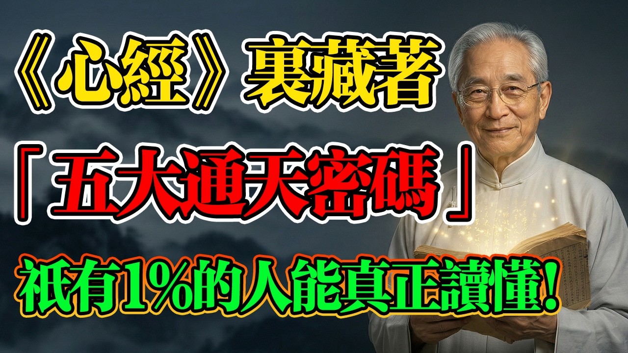 南懷瑾：世界上99%的人都沒能真正讀懂《心經》，裏面藏著宇宙間最高深的「5大通天密碼」，讀懂兩個足以逆天改命！#南懷瑾 #心經解讀 #佛學智慧 #逆天改命 #修行 #佛學 #佛法 #逆天改命 #心經