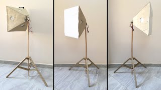 اصنع بنفسك سوفت بوكس كامل  من الكرتون \ how to make a  soft box - DIY