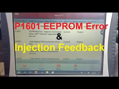 DTC P1601 EEPROM ERROR DAN INJECTION FEEDBACK