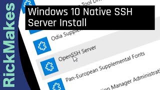 Windows 10 Native SSH Server Install