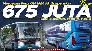 Mercy OH 1626 Air Suspension Dijual : 675 Juta Nego, Body Luxobuss Restu Ibu Pusaka Seat 2-2 Toilet