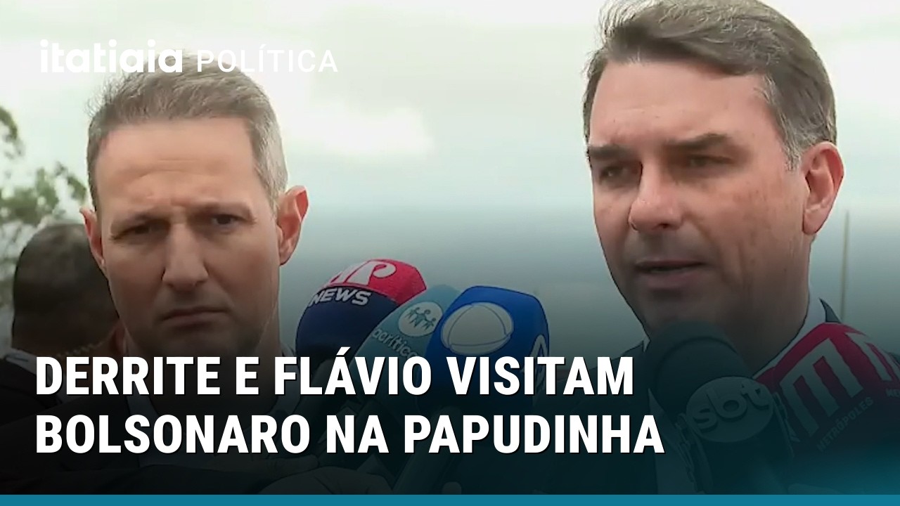 FLÁVIO E DERRITE VISITAM BOLSONARO NA PAPUDINHA E DEFENDEM QUE O EX-PRESIDENTE CUMPRA PENA EM CASA