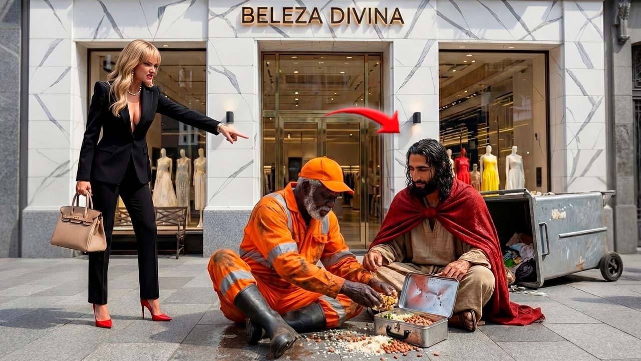 GARI ALMOÇAVA EM FRENTE A LOJA, EMPRESÁRIA O EXPULSOU E JOGOU A MARMITA NO LIXO, MAS JESUS VIU TUDO!