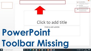 PowerPoint Toolbar Missing