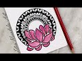Easy lotus mandala art for beginners🪷✨| step by step | mandala art | drawing tutorial | draw with me