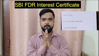 SBI bank ki yono aap se FDR interest certificate kaise nikale || FDR interest certificate