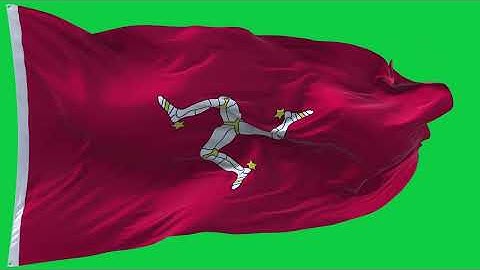 🚩Isle of Man Flag Waving | GREEN SCREEN & CHROMA MATTE🚩