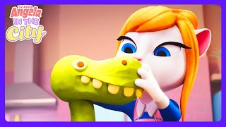 Dino Cake Disaster! 🦖 - Talking Angela | Kids Cartoons | WildBrain Sunshine City