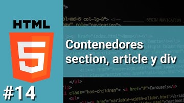 ✅Cuando usar DIV, SECTION o ARTICLE ? 🤔