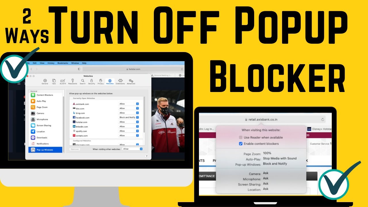 macbook air pop up blocker safari