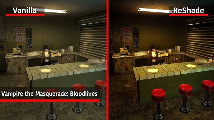 Vampire: The Masquerade - Bloodlines with various graphical mods 