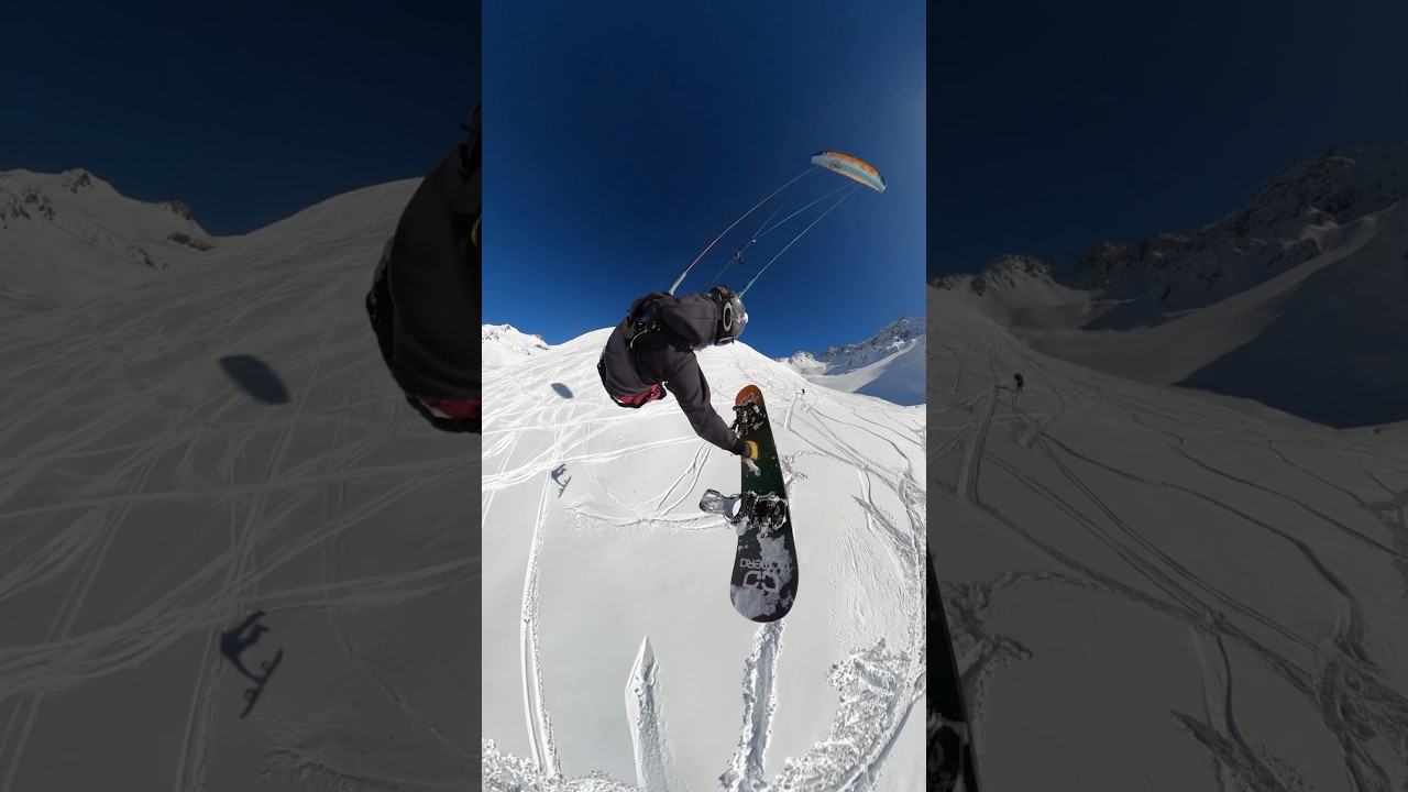 Snowkite board off #snowboarding #snowkiting #snowkite #snowboard #kiteboarding #fly #og