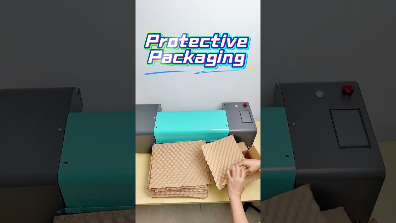 Replace 1 ton of plastic packaging with our Cushion Paper Bubble Machine