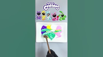 Mixing smiling critters | guess the mixed color | Satisfying video #colormixing #satisfying #shorts