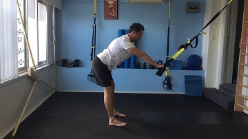 Thoracic rotation TRX suspension trainer
