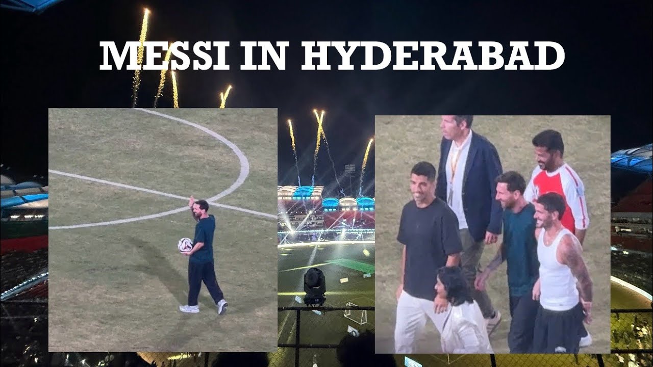 MESSI IN HYDERABAD ( THE GOAT TOUR 2025 INDIA ) #messi #hyderabad #india #goattour #2025