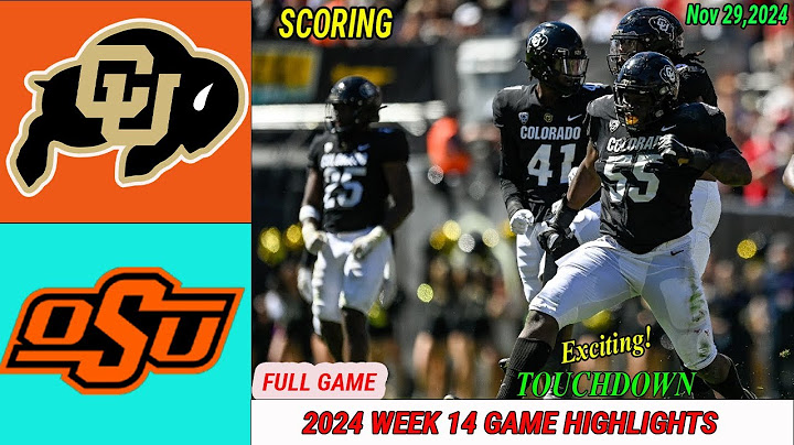 Colorado Buffaloes Vs Oklahoma State Cowboys  [WEEK 14] FULL GAME | Nov 29,2024 | NCAAF TODAY