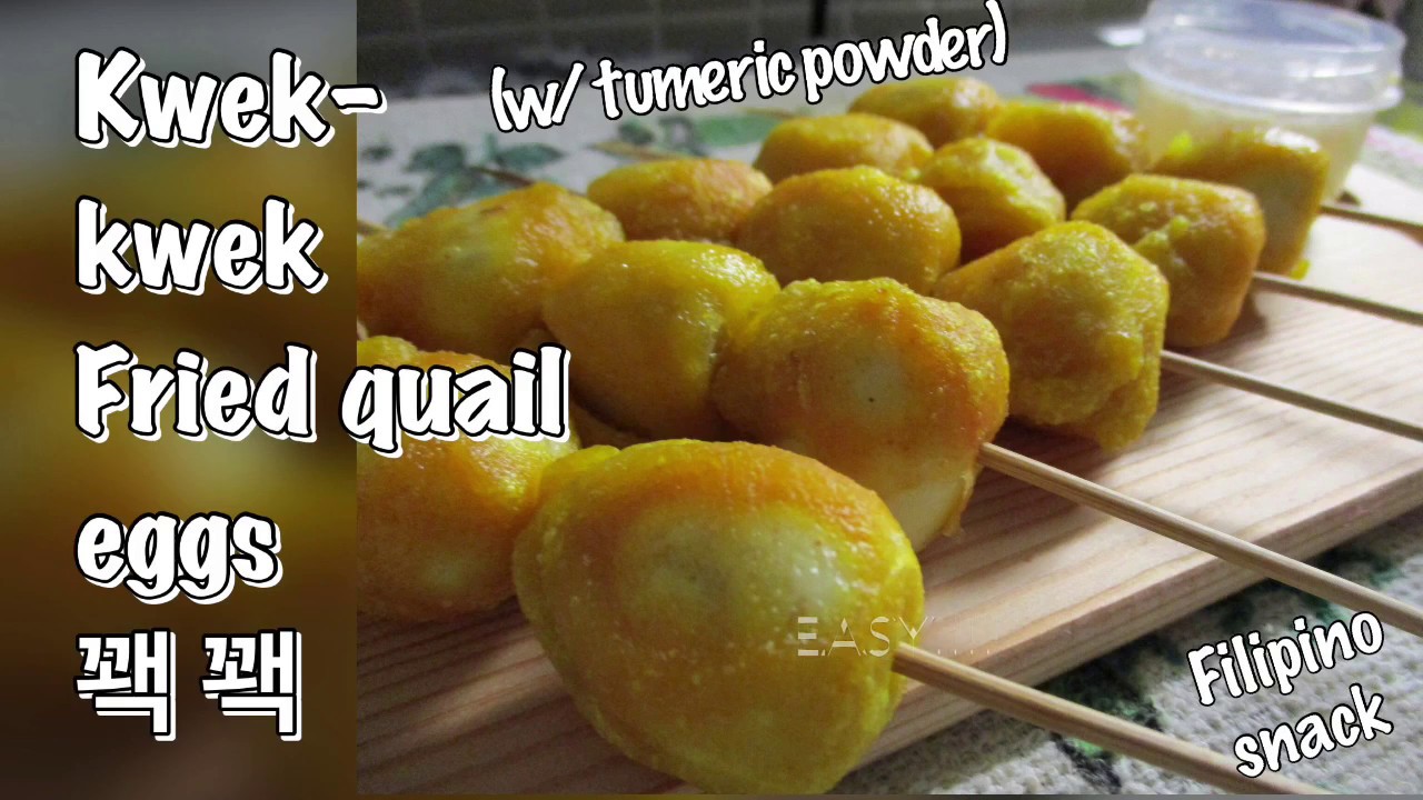 꽥꽥 Kwekkwek (Fried quail eggs) Healthy?Filipino snacks/street food