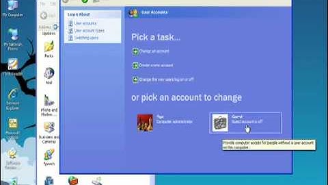 Create a guest account in Windows XP