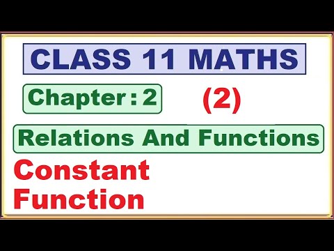 Ex.2.3 (Constant Function) Chapter:2 Relations and Functions | Ncert Maths Class 11 | Cbse