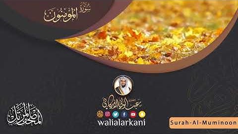 سورة المؤمنون SURAH AL-MUMENOON #المصحف_الكامل_للقارئ_عبد_الولي_الاركاني #عبدالولي_الاركاني
