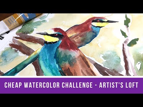 Cheap Watercolor Challenge: Artist's Loft Edition + 5k Subscriber Giveaway!
