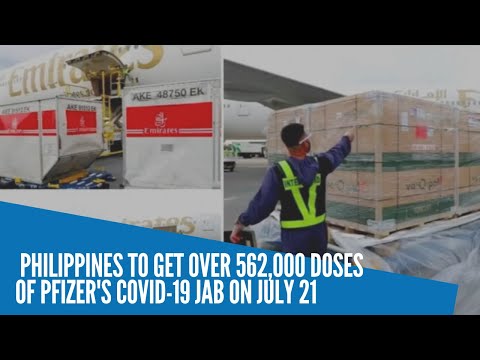 Philippines to get over 562,000 doses of Pfizer's COVID-19 jab on July 21