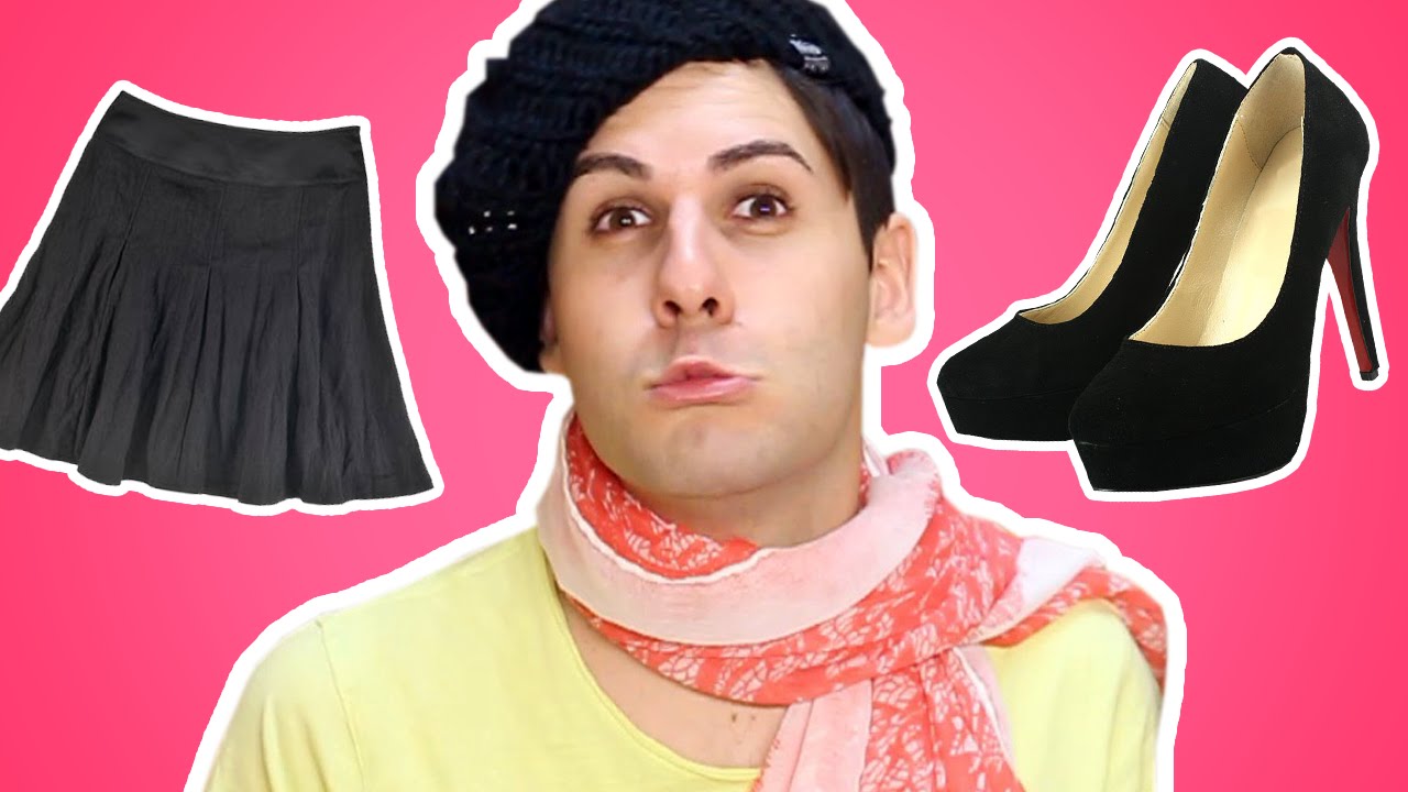 LUI' PROVA I TACCHI E LA GONNA! - #MeFaqTe - YouTube