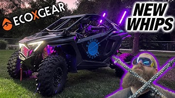 Installing the NEW EcoXGear Extreme Whip Lights On My RZR Pro XP...& Man Do They Look Good!!!!
