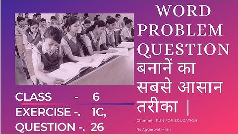 Class 6 Exercise 1C Question 26 Rs Aggarwal Math Number System solution