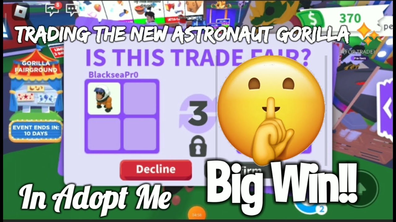 Trading The New Astronaut Gorilla In Adopt Me Roblox *Got Amazing Offers* 😳 | 