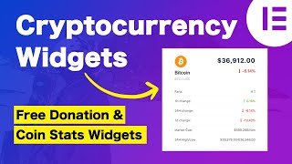 Free Cryptocurrency Widgets for Elementor | Accept Bitcoin donations and 100+ alt coins on your site