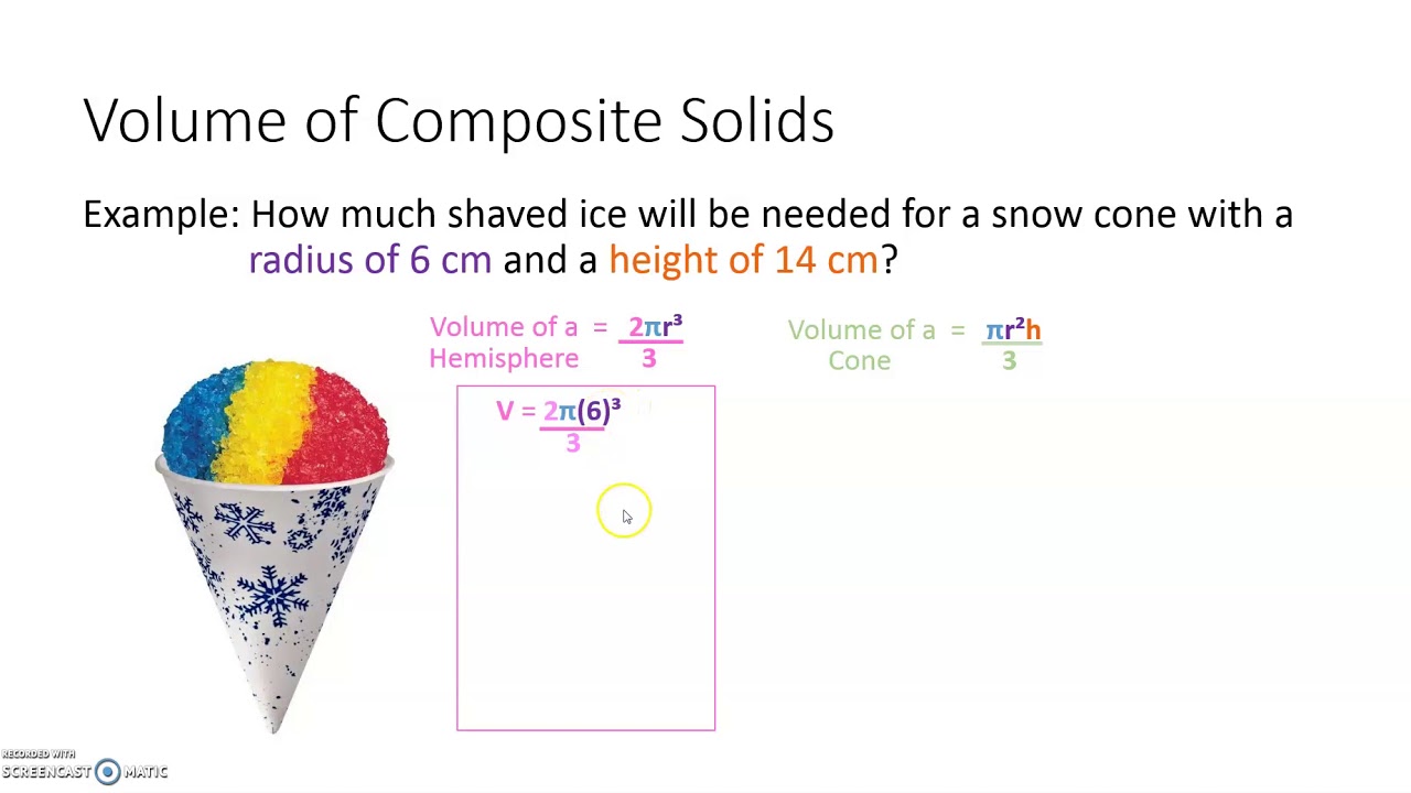 volume of solids homework