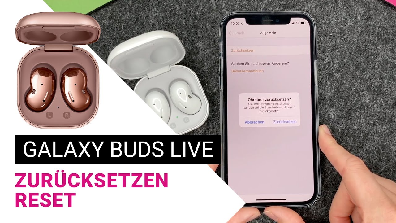 SAMSUNG Galaxy Buds Live Zurücksetzen Reset • 🎧 • 🅧 • ⏬ • YouTube