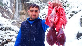 Azerice JIZ BYZ! Açık Kuzu Karaciğeri, Kalp, Böbrekler Pişirme. Konuşma!!