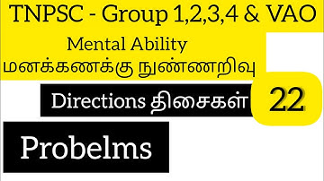 Directions திசைகள் Problems for Tnpsc all groups | Mental Ability | Group 1,2,3,4 & VAO