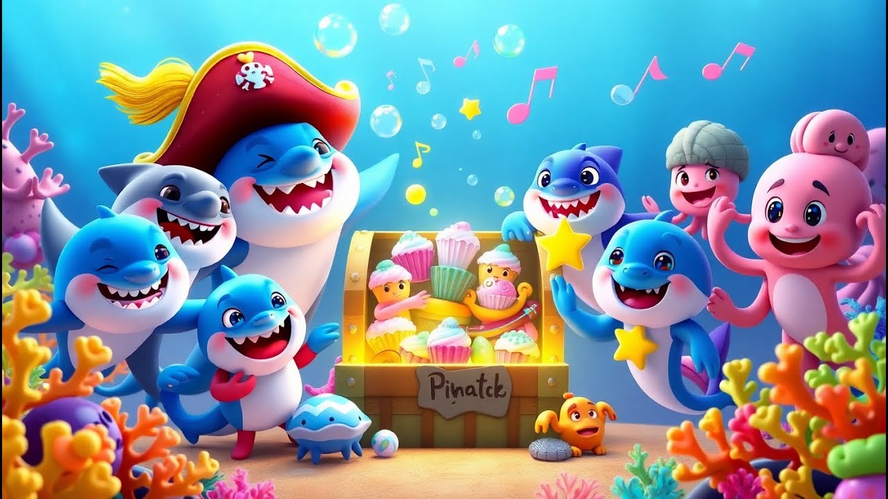 The Pirate Shark and the Treasure Map Song | Nursery Rhyme for Kids | Fun Sing Along Adventure