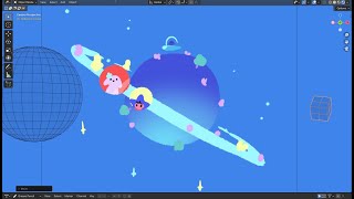 The magic planet - Live tutorial, 2D/3D animation with Blender screenshot 2