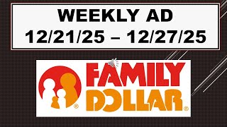 FAMILY DOLLAR WEEKLY AD 12/21/25 - 12/27/25
