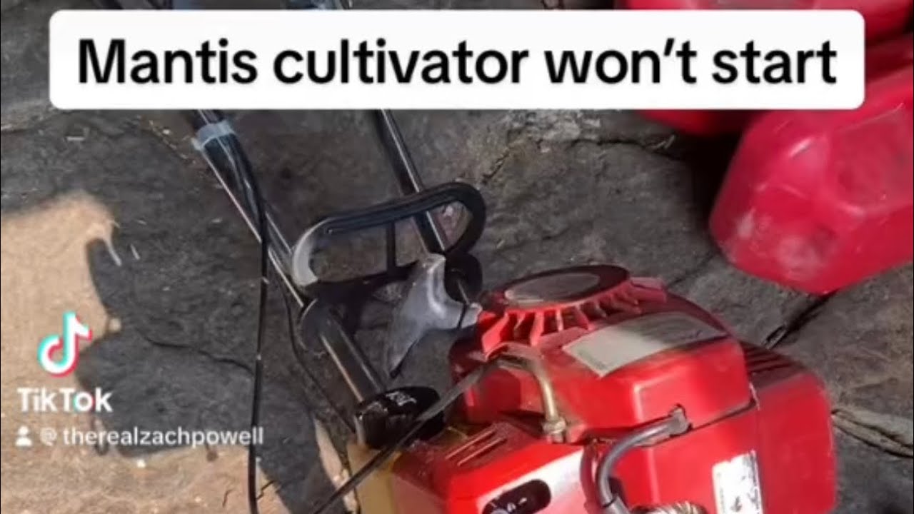 Repairing a Mantis cultivator that won’t start. Carb / fuel line