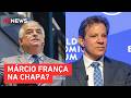Lula quer Márcio França como vice de Haddad em São Paulo