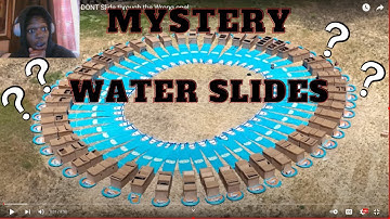 reacting to 50 Mystery Water Slides.. DONT Slide through the Wrong one!